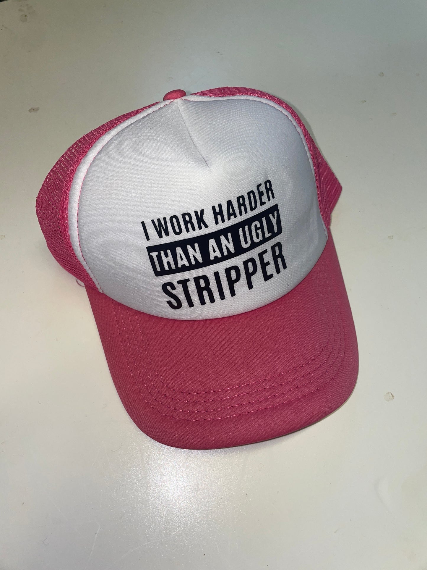 Rebell keps trucker stripper rosa unisex