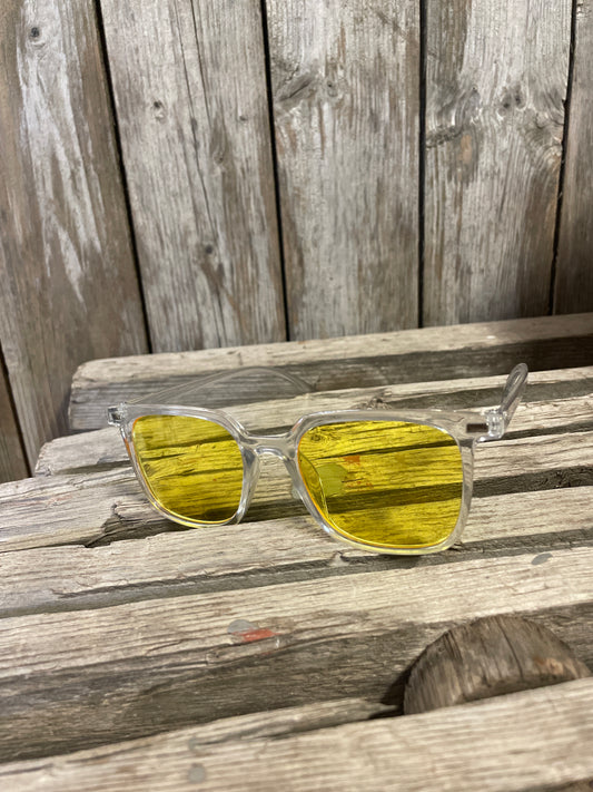 Rebell solglasögon genomskinlig gul båge