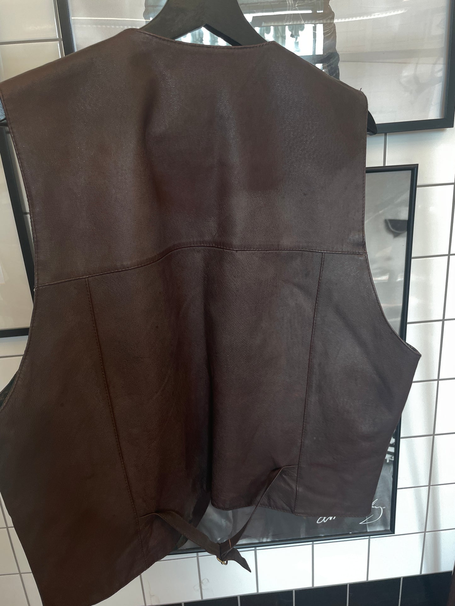 Rebell skinnväst vintage 56 brun
