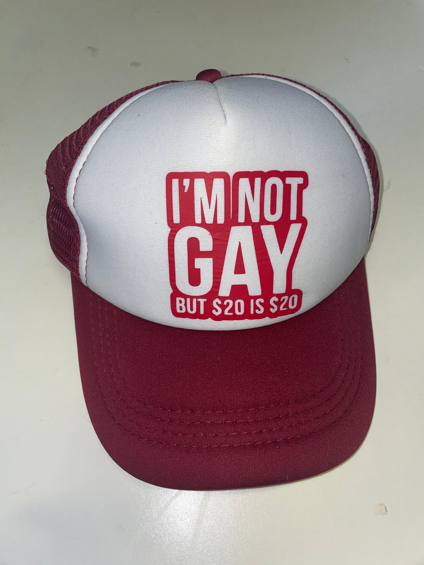 Rebell keps trucker gay vinröd unisex