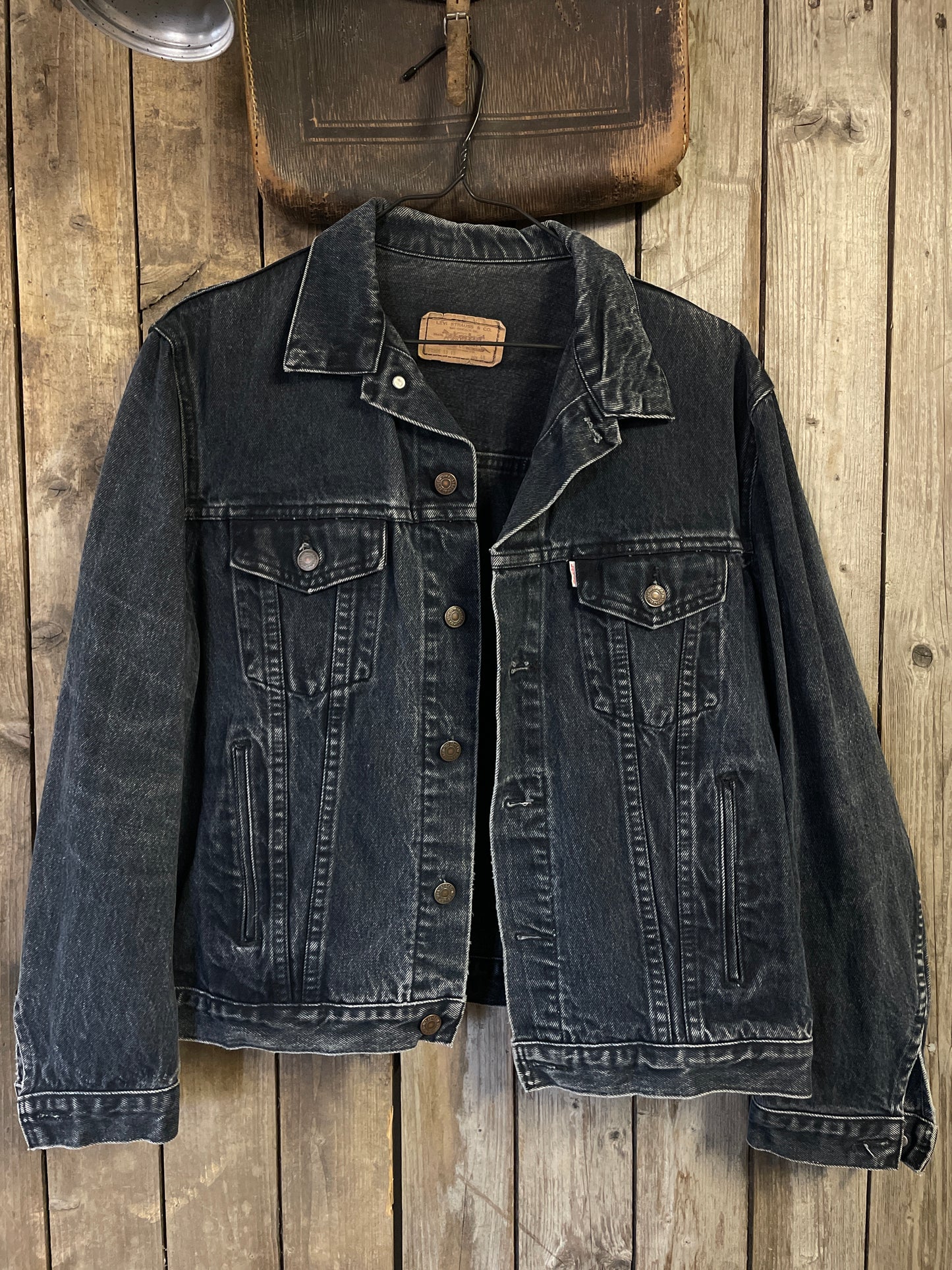 Vintage jeansjacka Levis gråsvart