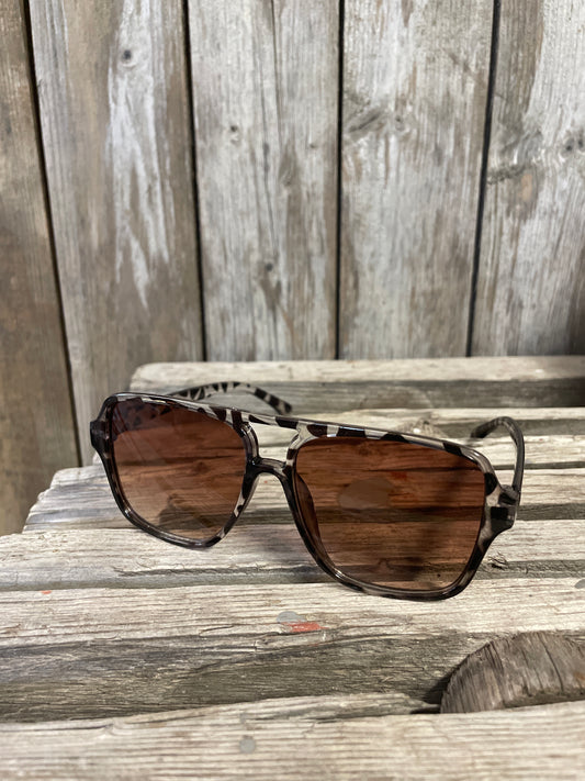 Rebell solglasögon leopard pilot