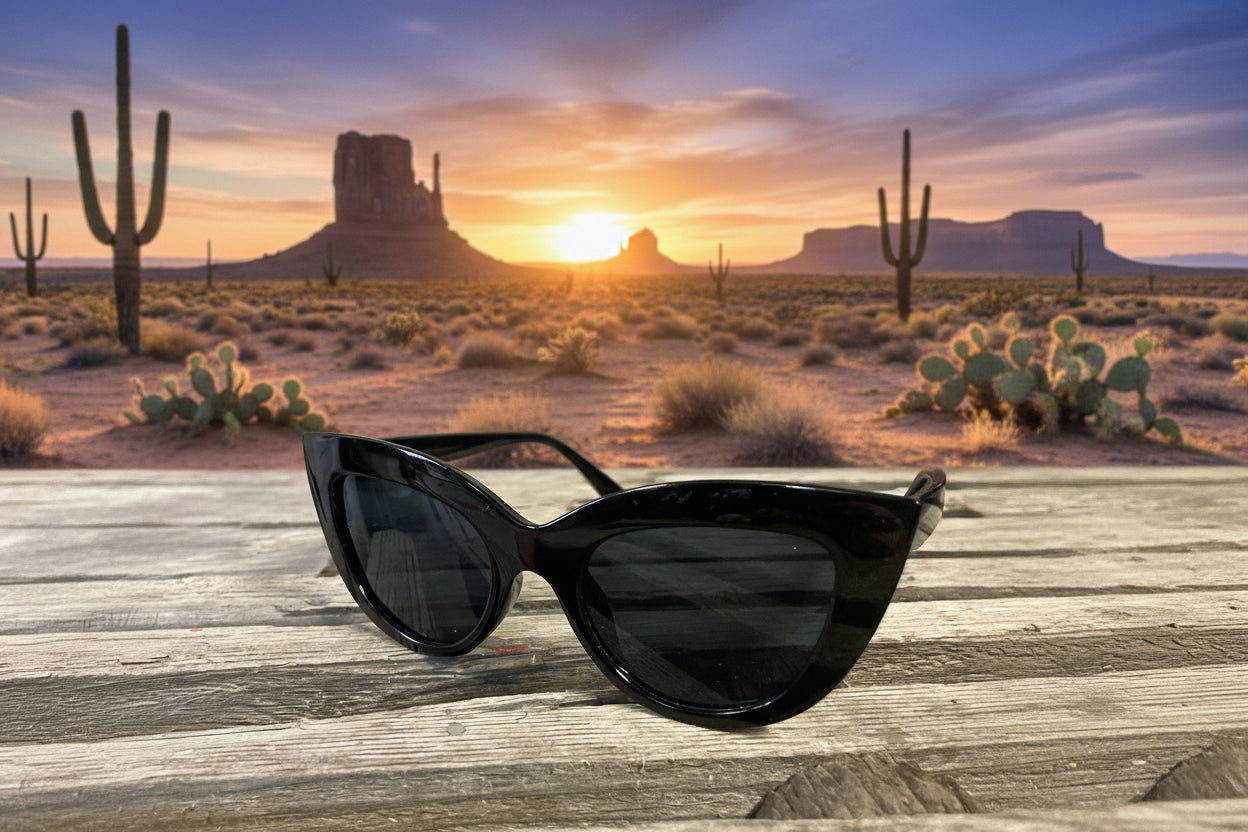 Rebell solglasögon svart cateyes