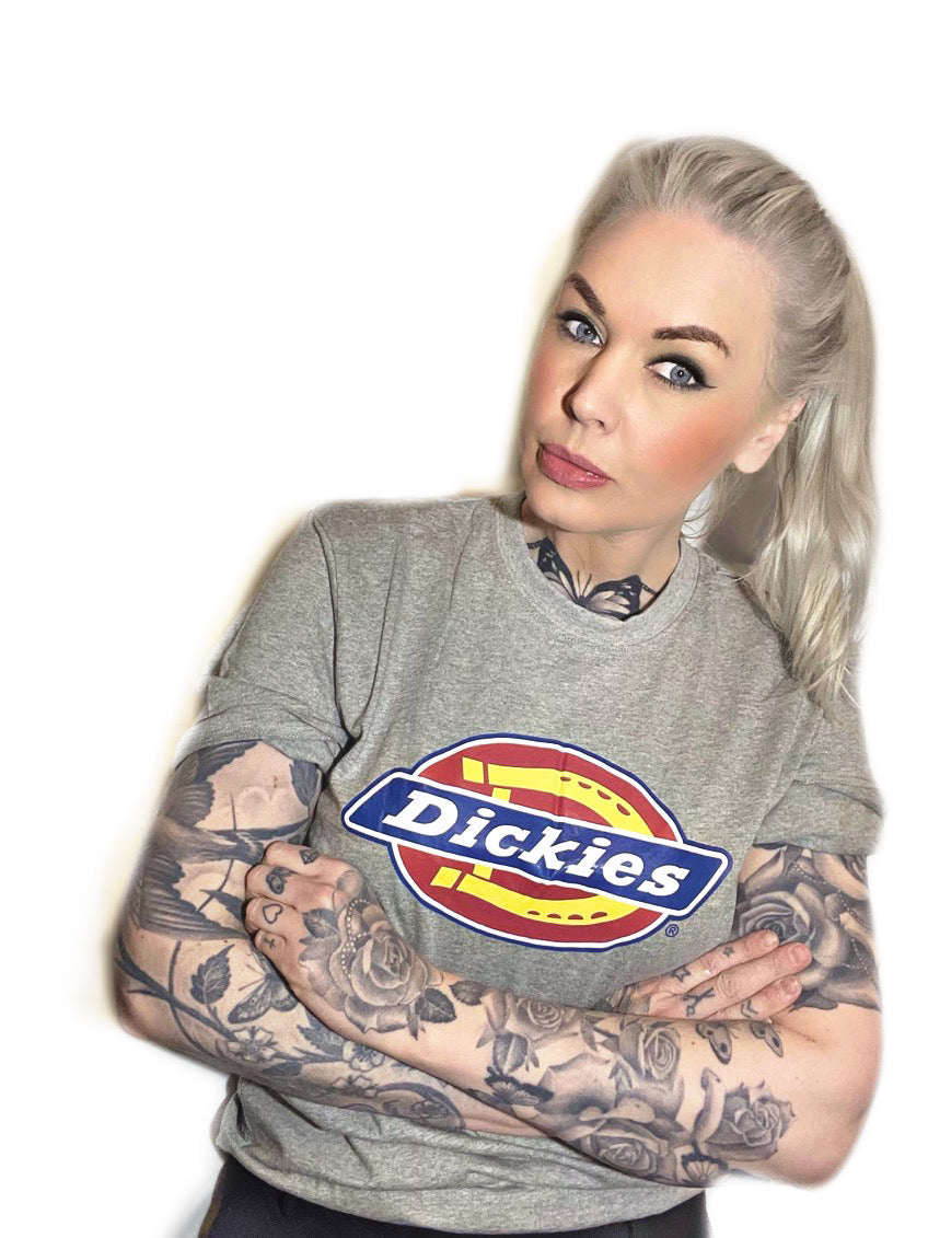 Dickies tshirt grå bas horseshoe unisex