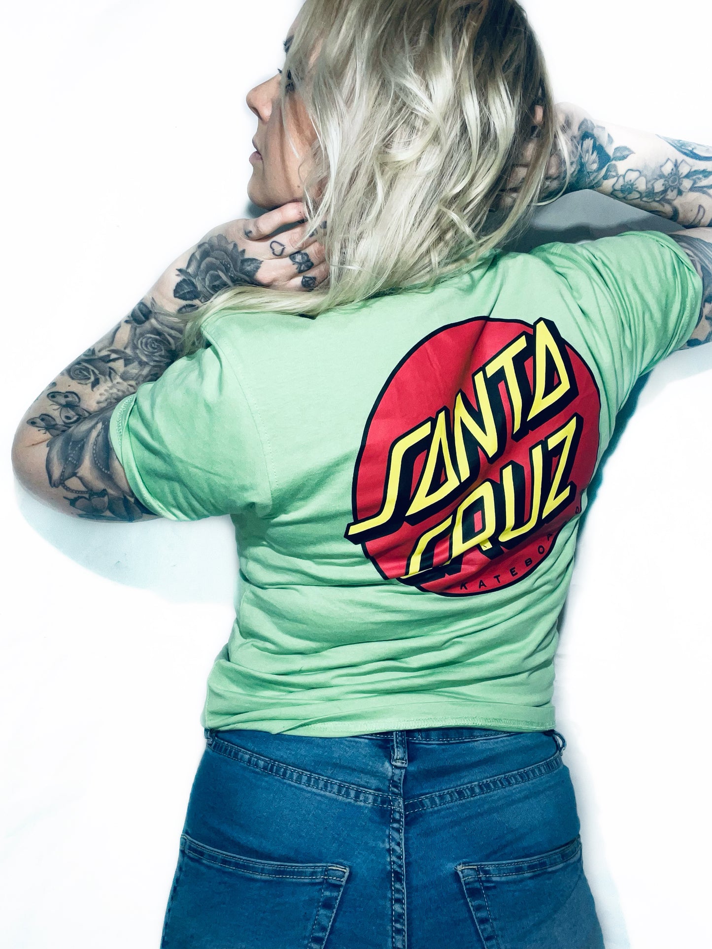 Santa Cruz classic DOT GRÖN liten och stor patch unisex