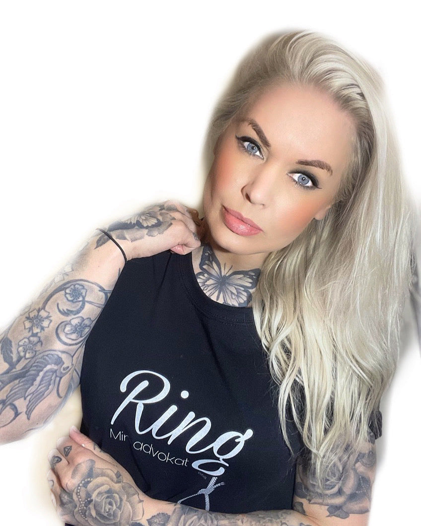 Rebell Ring min advokat svart tshirt unisex