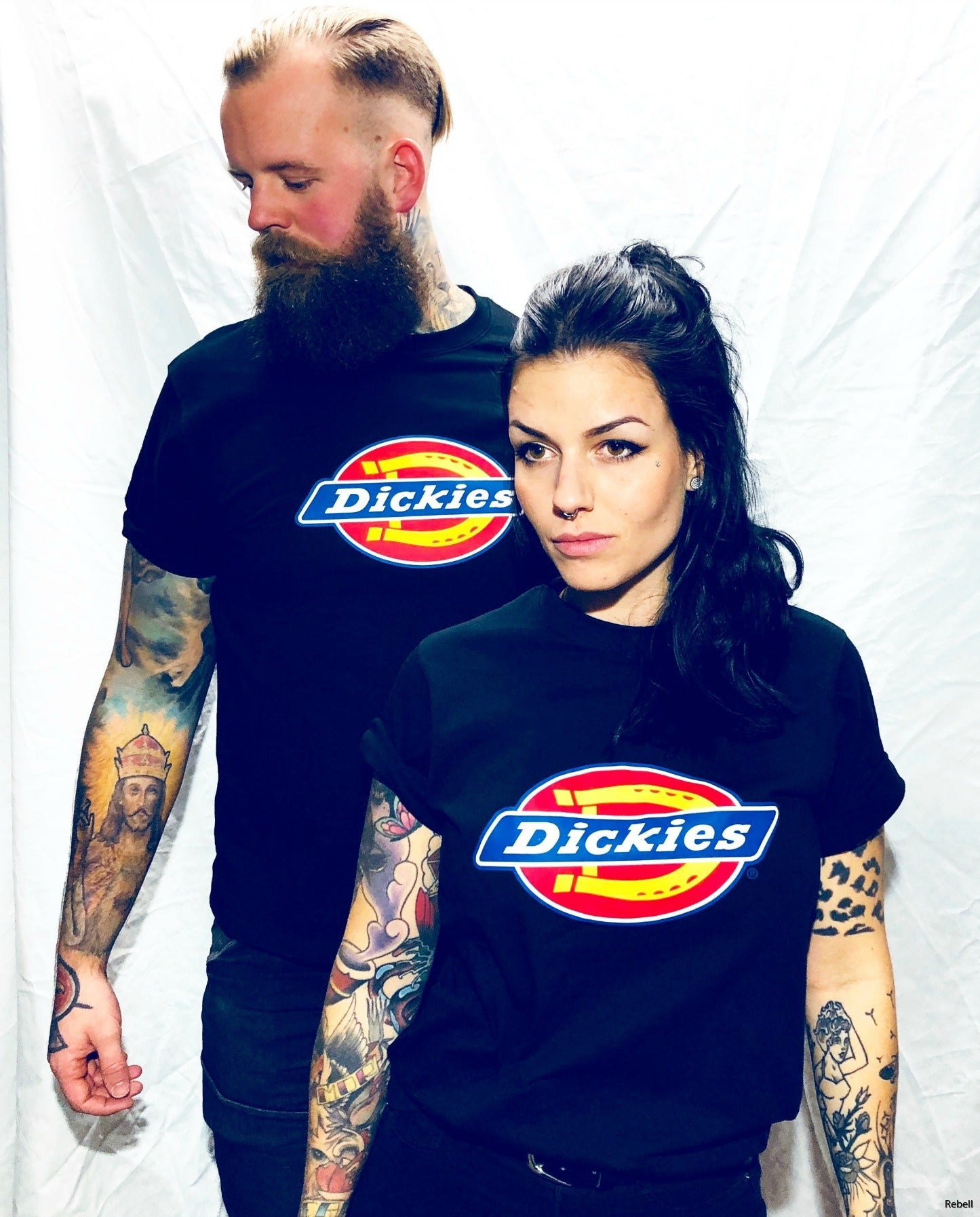Dickies tshirt svart bas horseshoe unisex