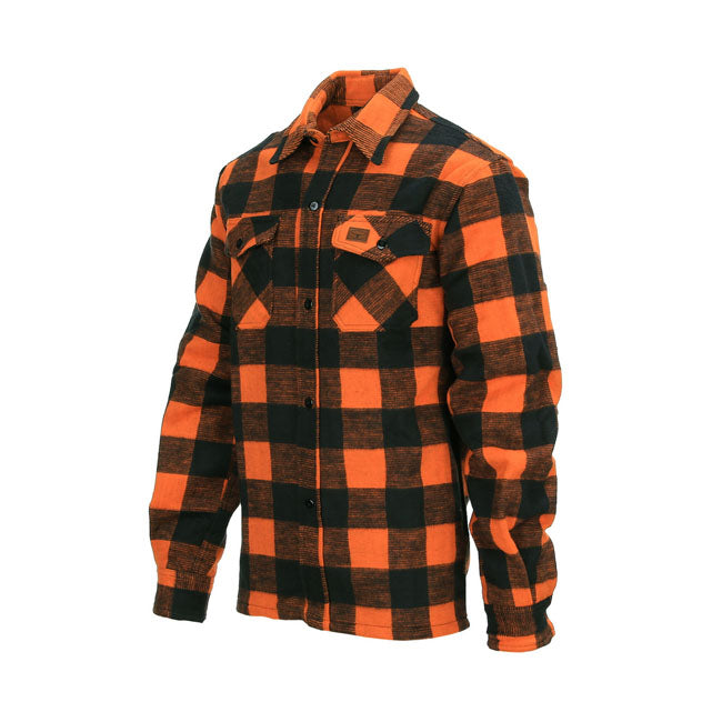 rebell mcs Flanell skjortjacka orangesvart unisex