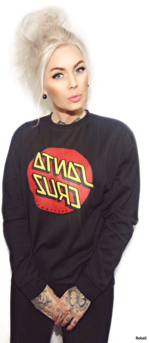Santa Cruz hoodie utan luva svart bas unisex
