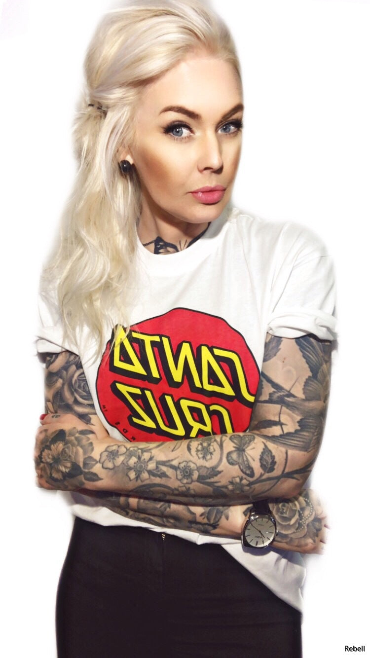 Santa cruz vit bas Tshirt unisex
