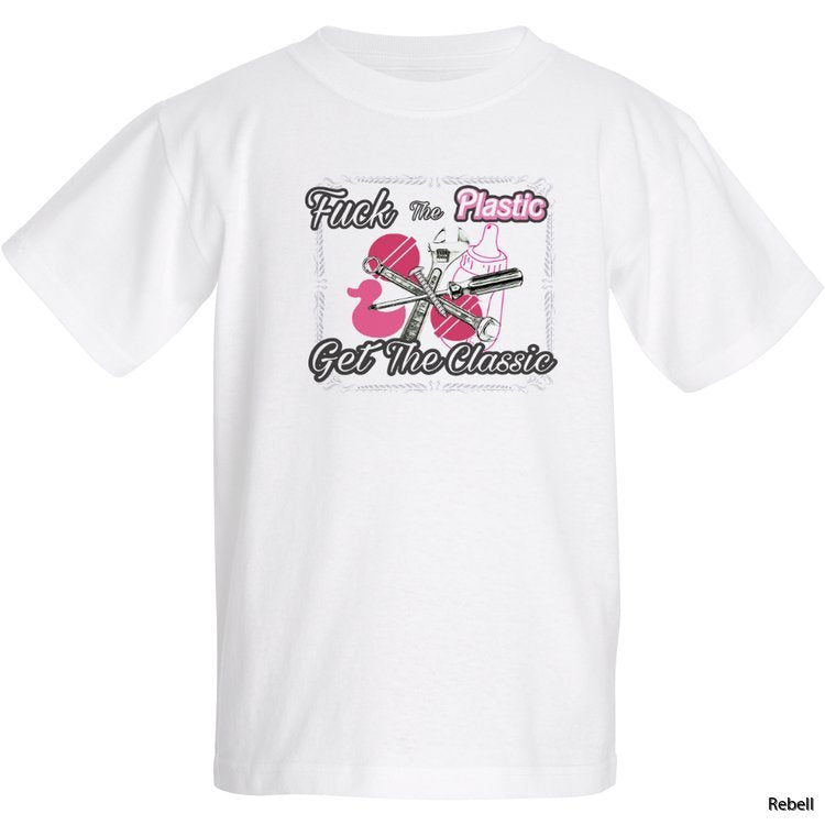 Rebell Tshirt Barn Rebell fuck the plastic unisex
