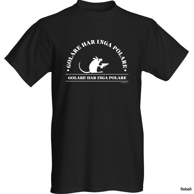 Rebell Tshirt golare har inga polare svart unisex