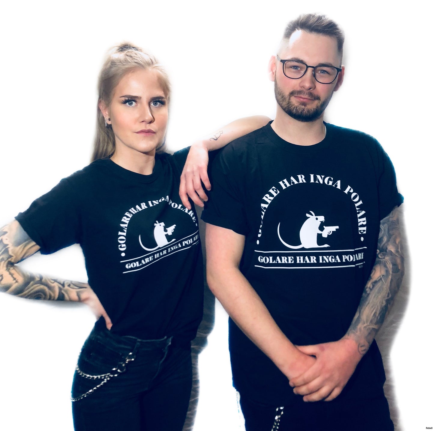 Rebell Tshirt golare har inga polare svart unisex