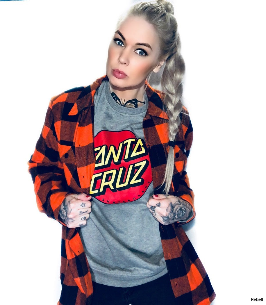 Santa Cruz hoodie utan luva grå bas unisex