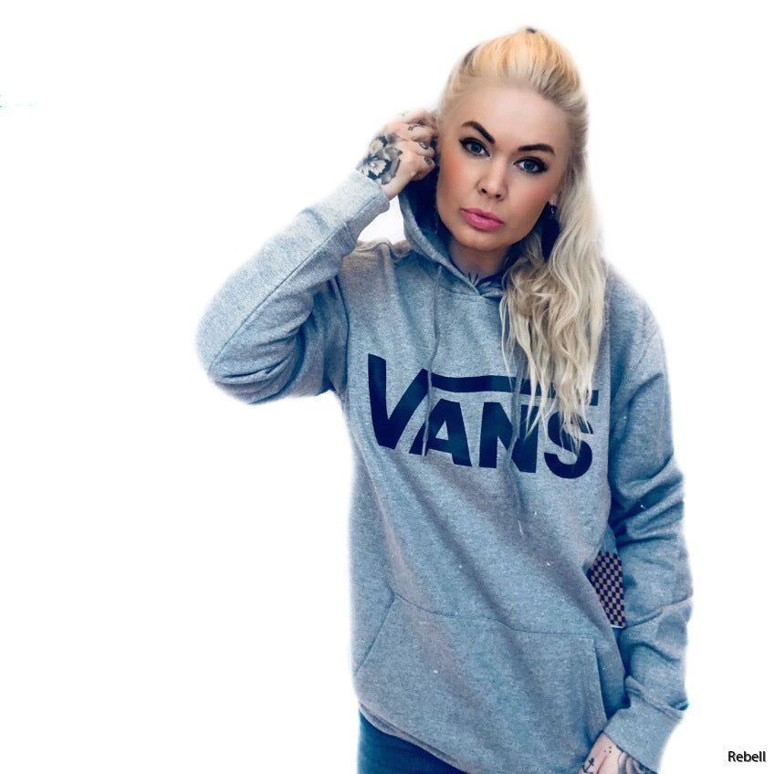 Vans hoodie med luva grå unisex