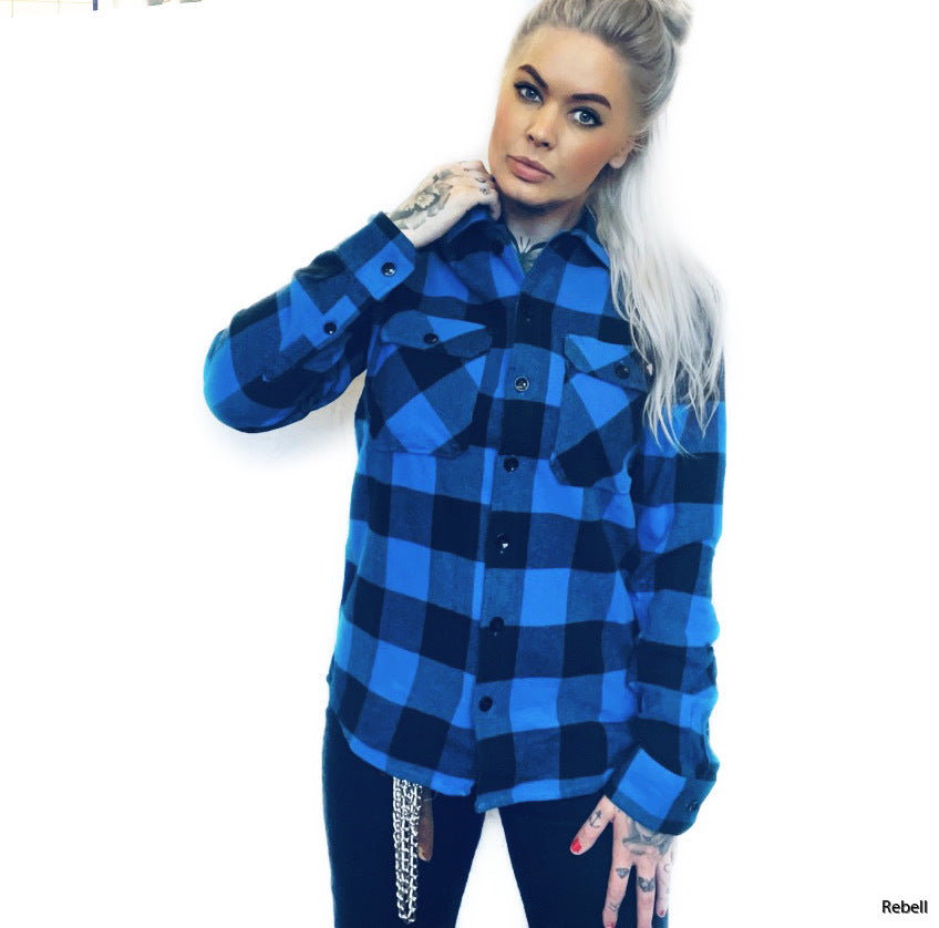 Dickies Flanell new Sacramento blue nyhet unisex