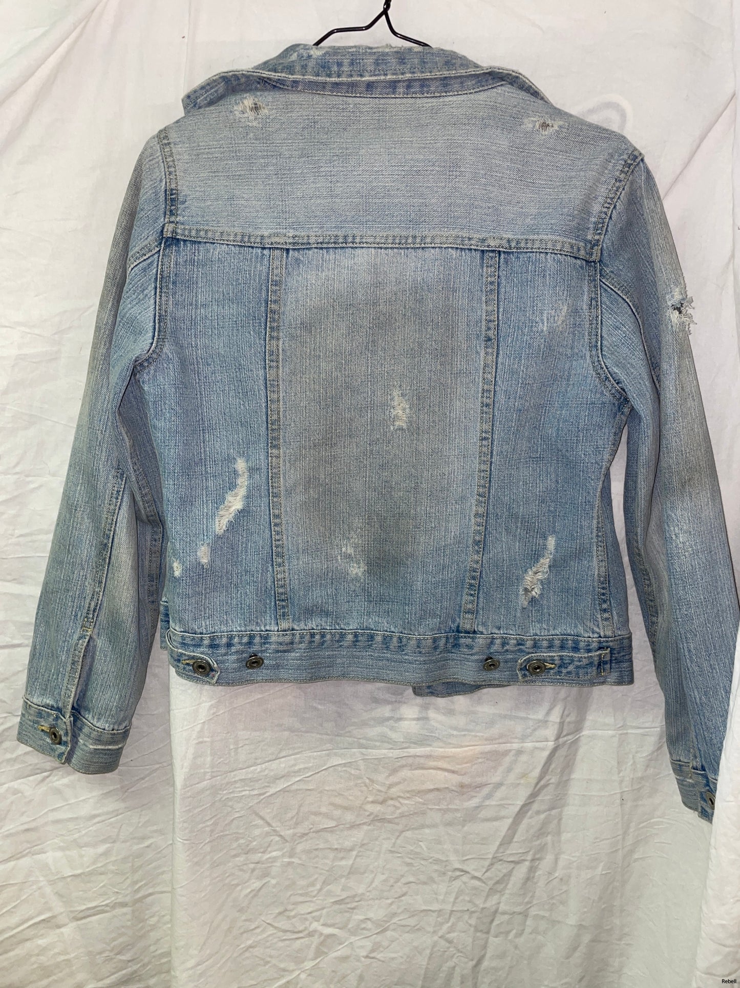 Junk jeansjacka ljus vintage stil dam S