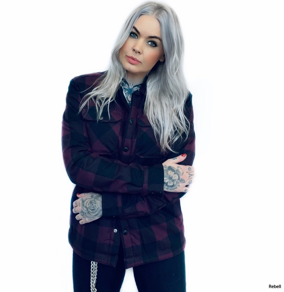 Dickies Flanell Jacka teddy maroon/svart unisex