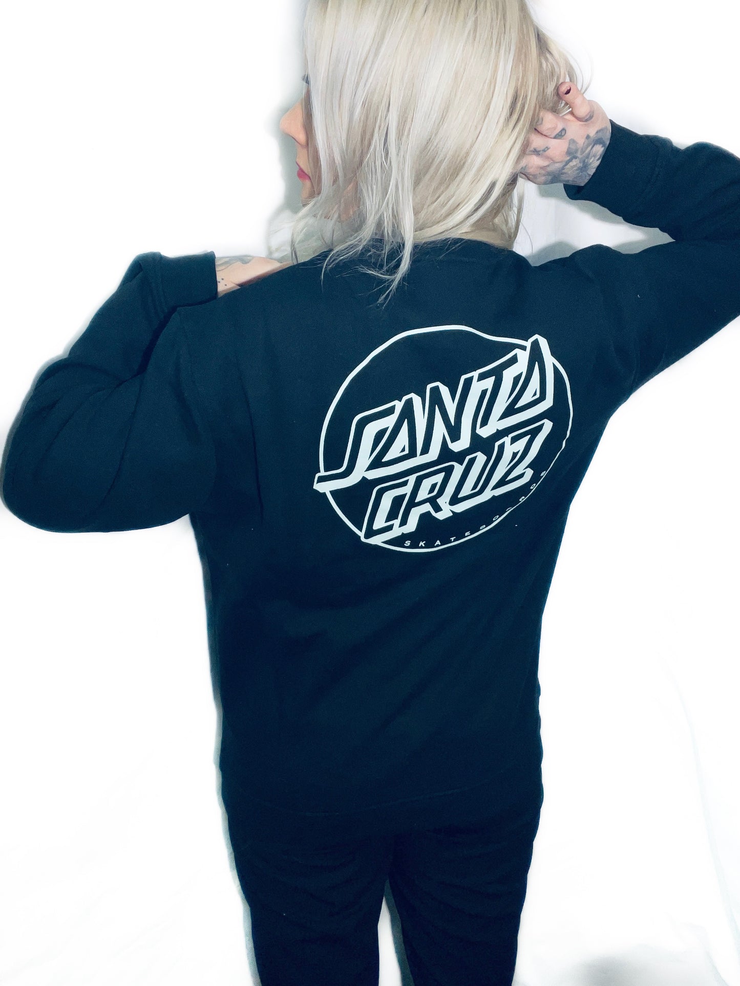 Santa Cruz classic opus svart tjocktröja unisex