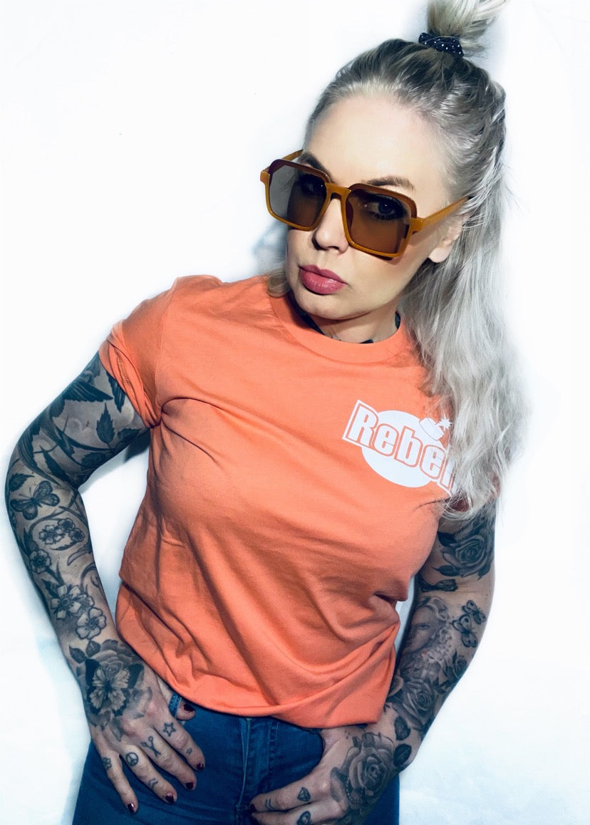 Rebell Tshirt peach persiko dammodell
