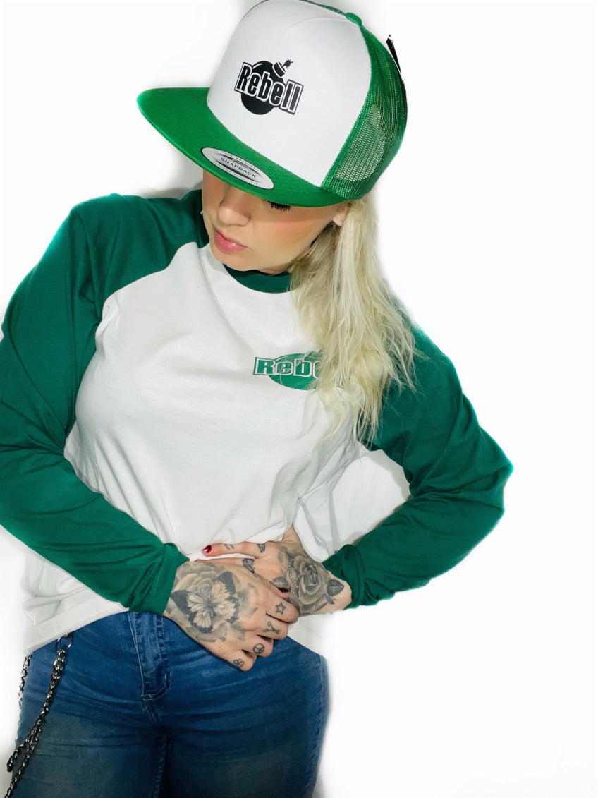 Rebell patch baseball grön unisex