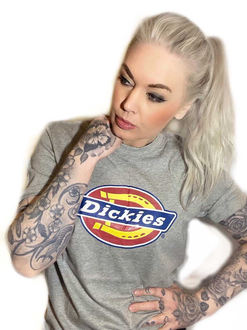 Dickies tshirt grå bas horseshoe unisex