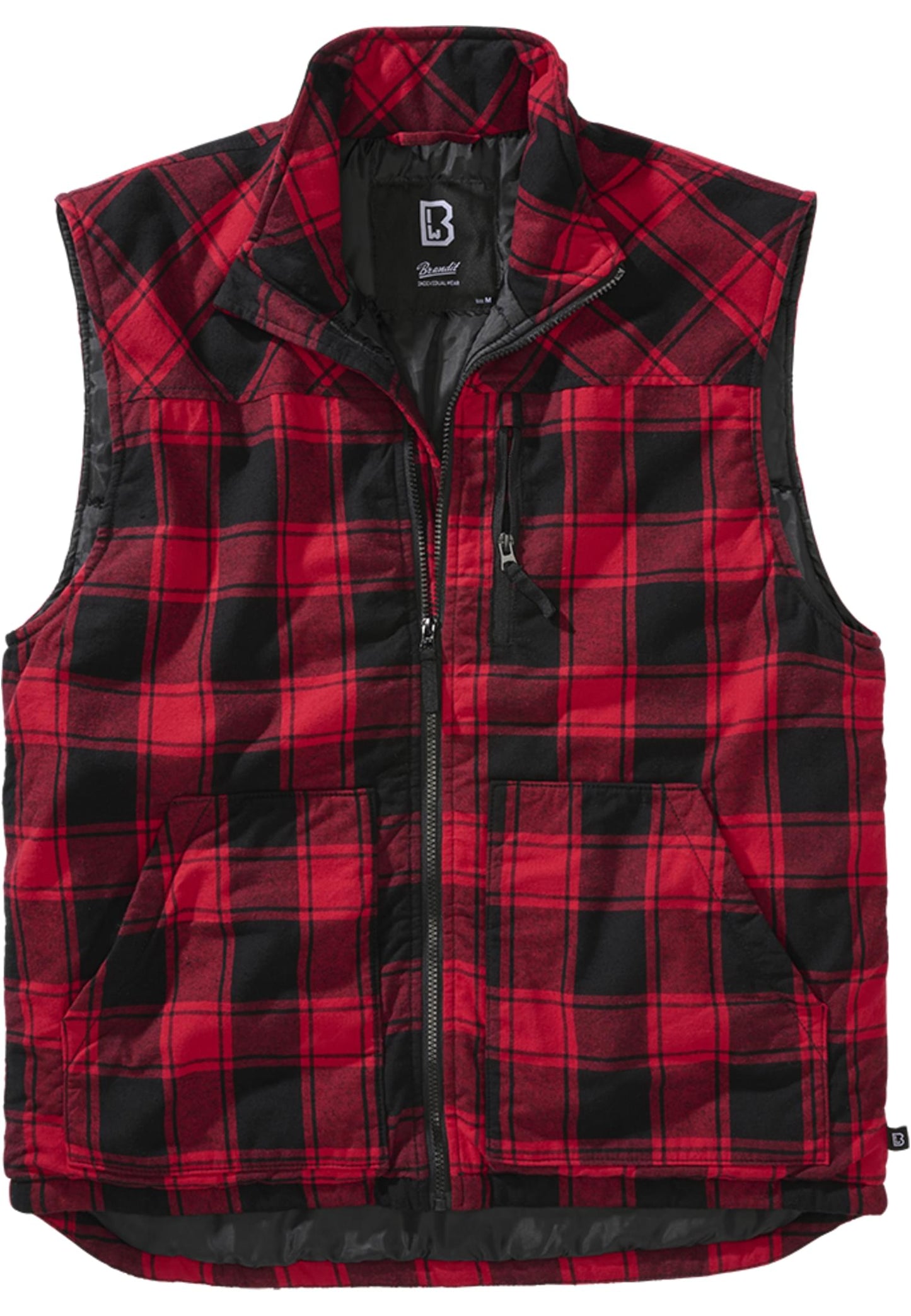 Urban classic flanell väst röd/svart unisex
