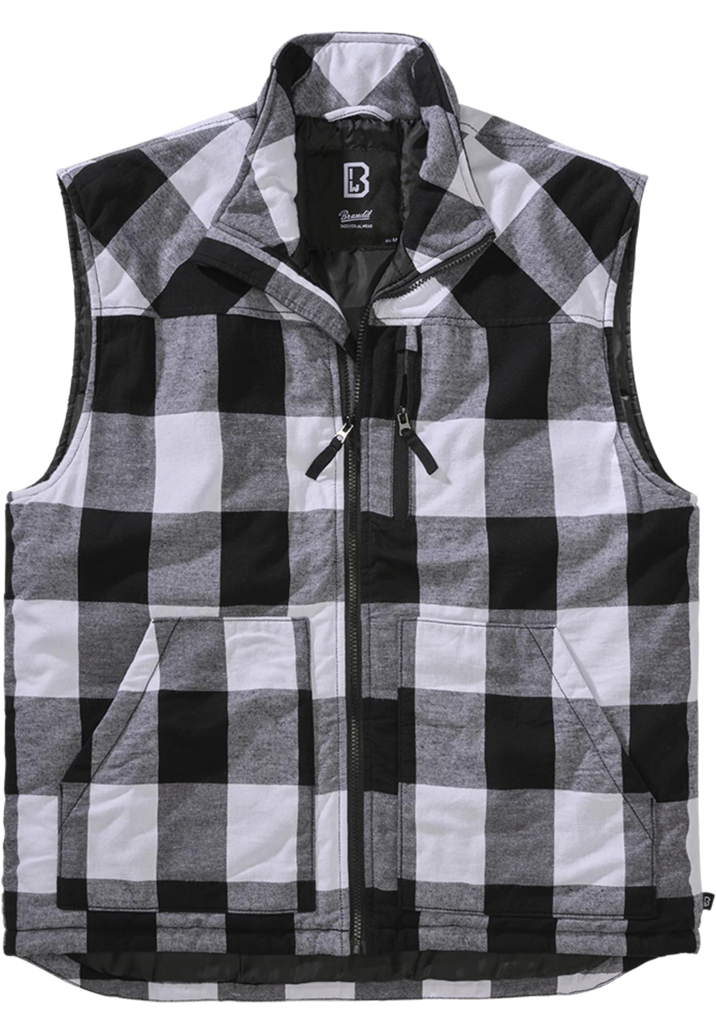 Urban classic flanell väst vit/svart unisex