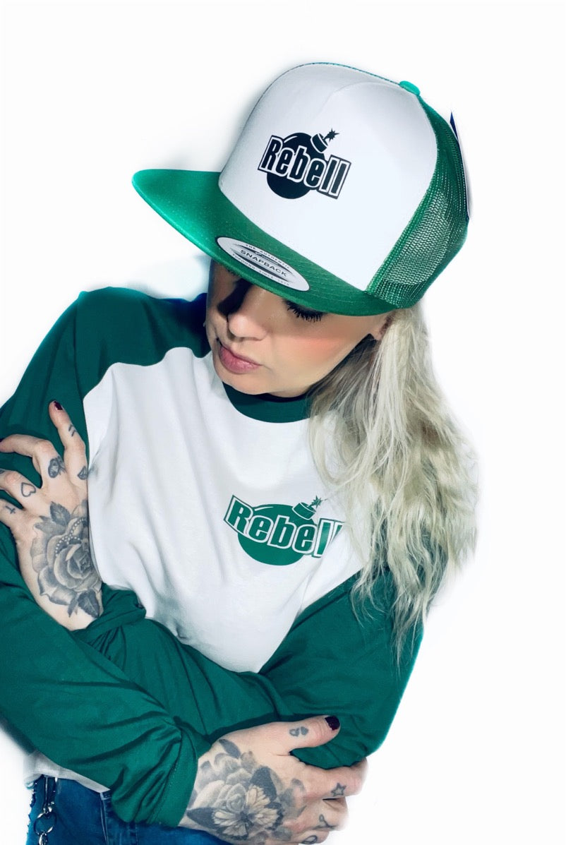 Rebell patch baseball grön unisex
