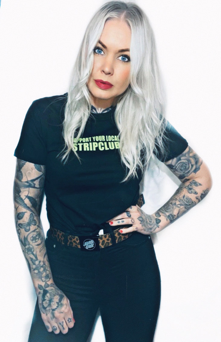 Rebell Tshirt support your local stripclub unisex