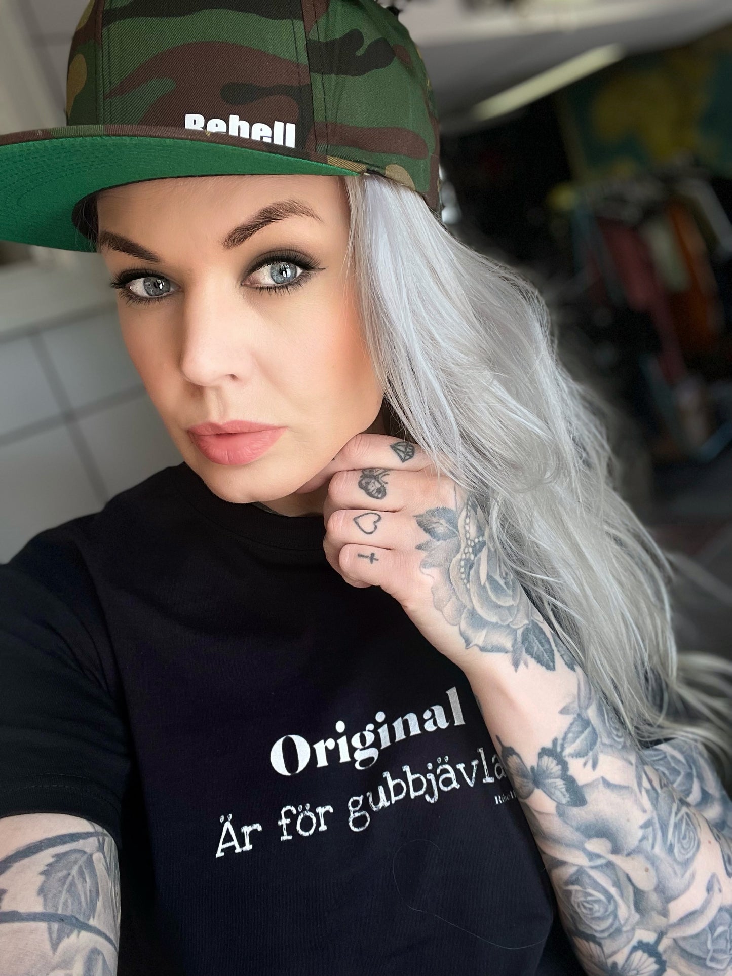Rebell Tshirt original är för gubbjävlar rebell unisex