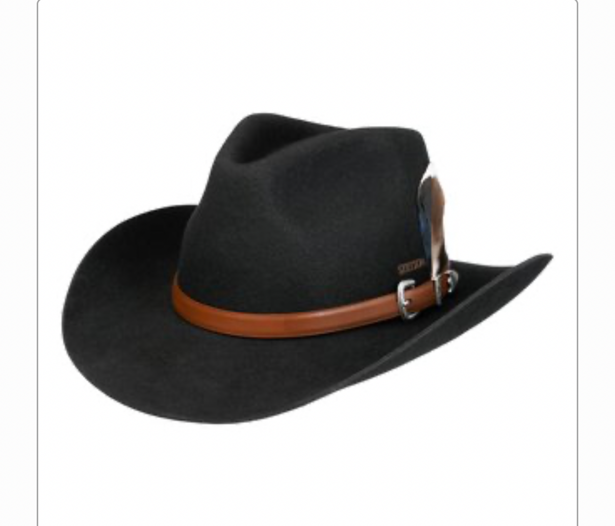 Stetson hatt woolfelt svart westernhatt svart