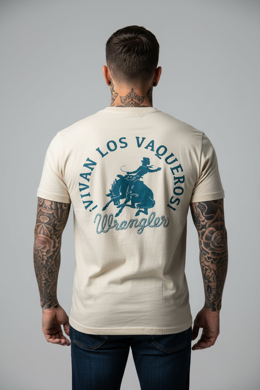 Wrangler cowboy wrangler western vaqueros tshirt limited edition usa unisex