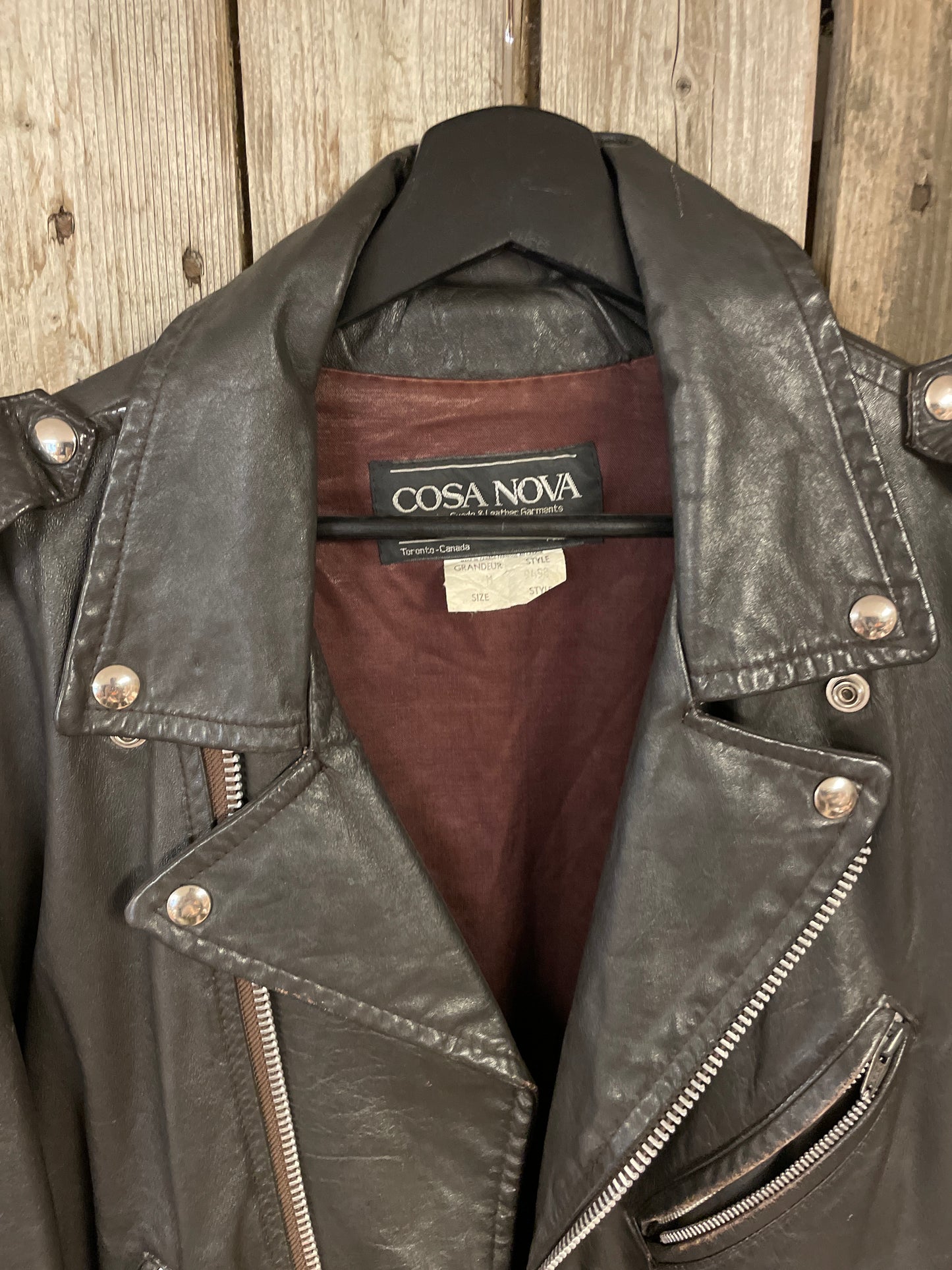 Rebellclothes bikerjacka vintage läder medium