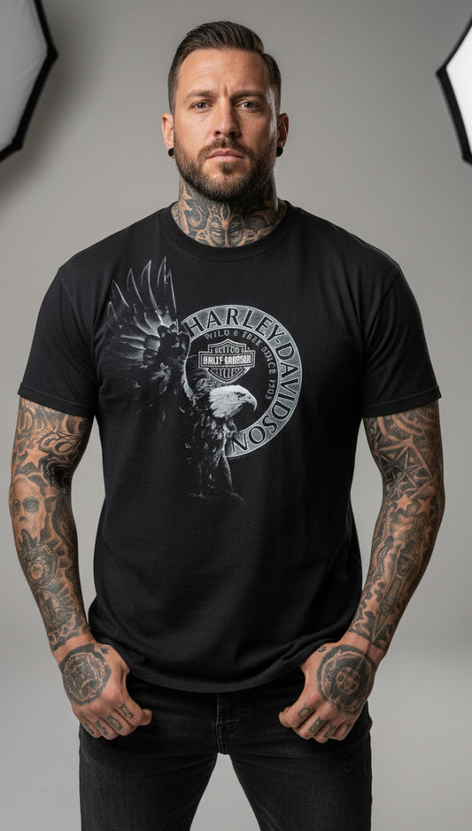 Harley Davidson motorcykel  tshirt   Svart xl  unisex