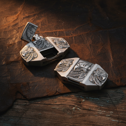 stars & stripes belt buckle med tändare
