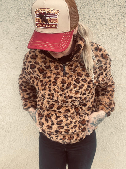 rebell Teddy fleece leopard