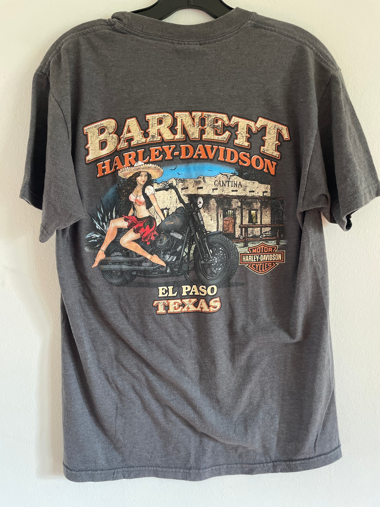 Harley Davidson motorcykel  tshirt  grå medium unisex