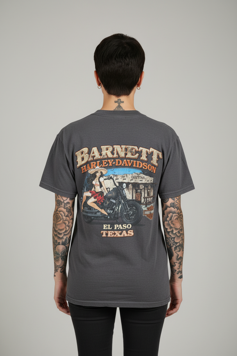 Harley Davidson motorcykel  tshirt  grå medium unisex