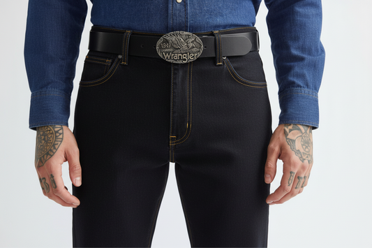 Wrangler skärp eagle belt buckla svart  buckla