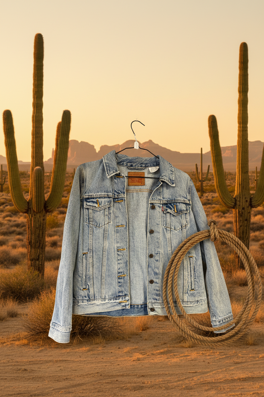 Vintage jeansjacka Levi’s blå medium