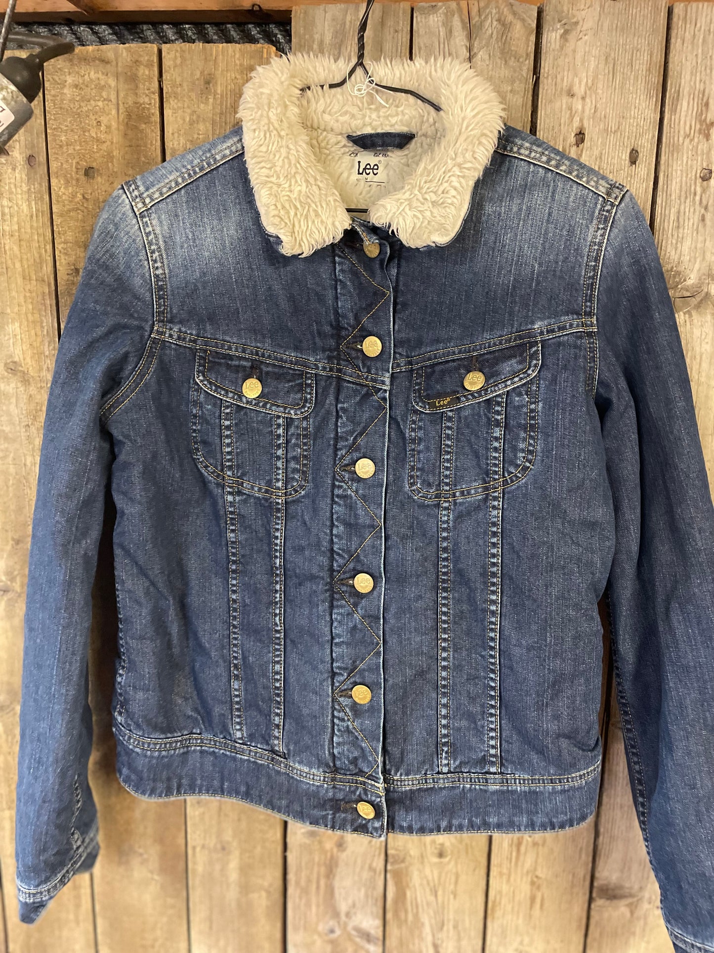 Vintage jeansjacka Lee  blå medium