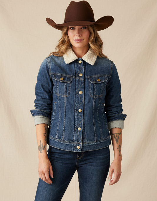 Vintage jeansjacka Lee blå medium