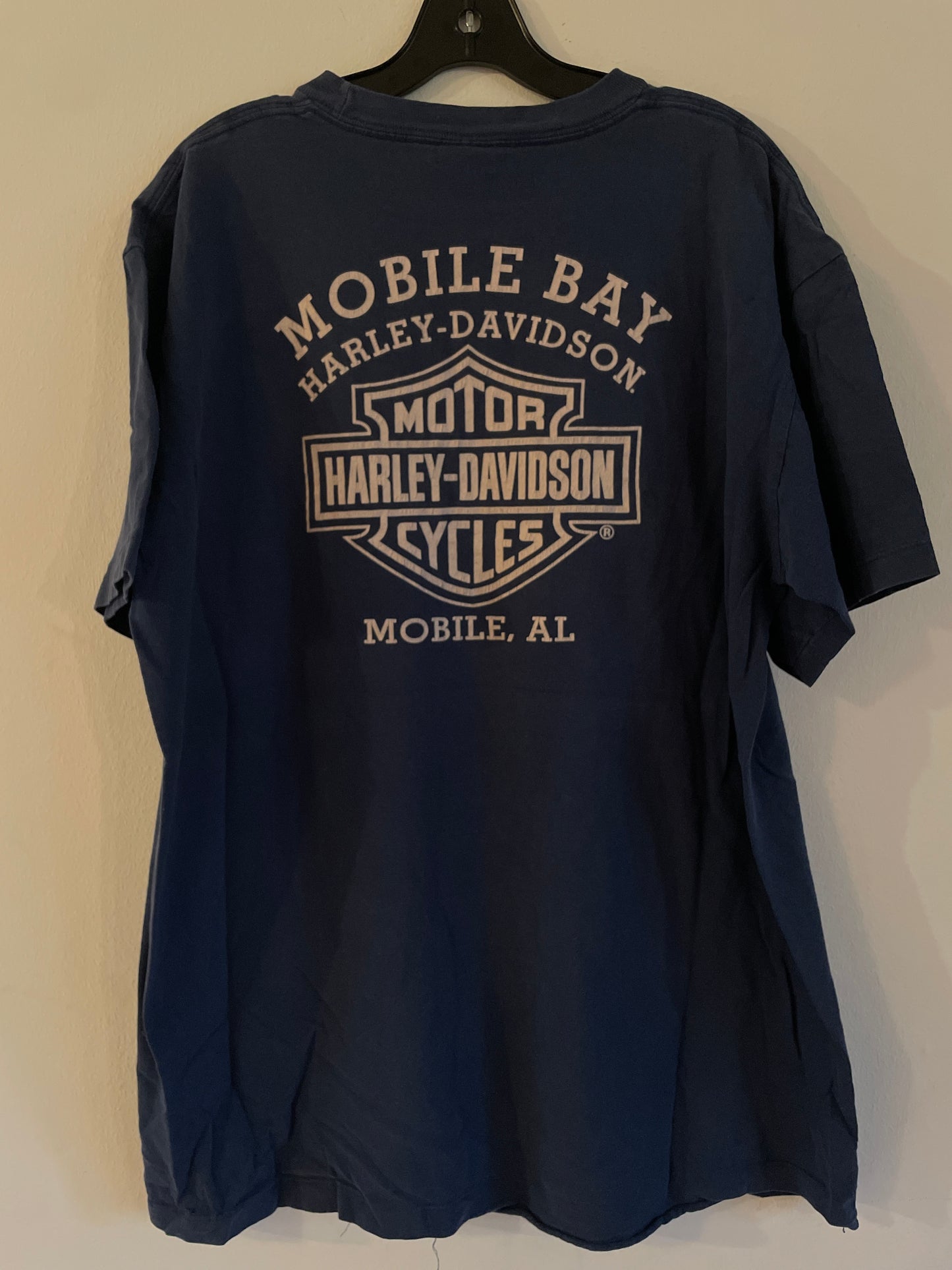 Harley Davidson motorcykel  tshirt   Blå  xl  unisex