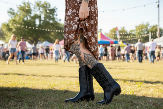 Ariat Heritage R Toe Western Boot svart exclusive dam boots