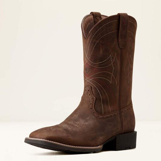 Ariat MNS Western sport wide square toe Cowboy Boot brun HERR