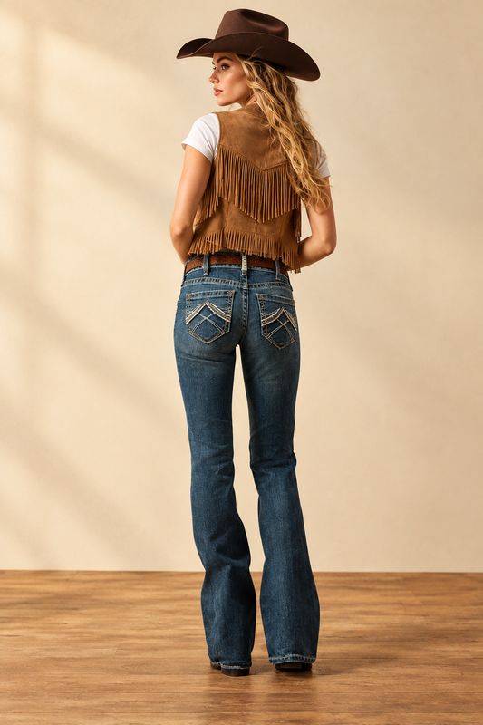 Ariat jeans R.E.A.L. Mid Rise Stretch Whipstitch Boot Cut Jeans