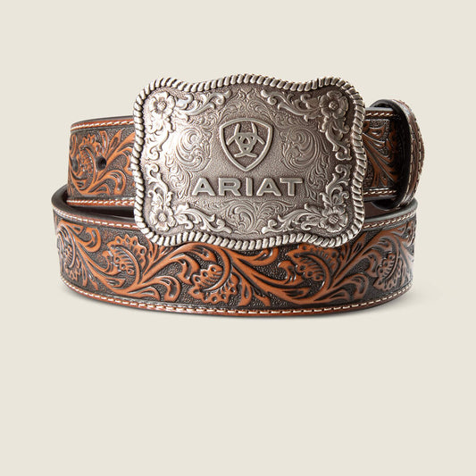 Ariat MNS Leather Cow Buckle Belt