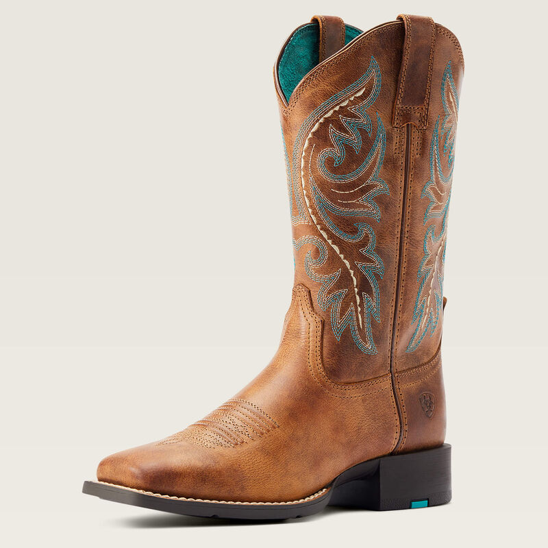 Ariat WMS Round Up Back Zip Western bruna dam boots