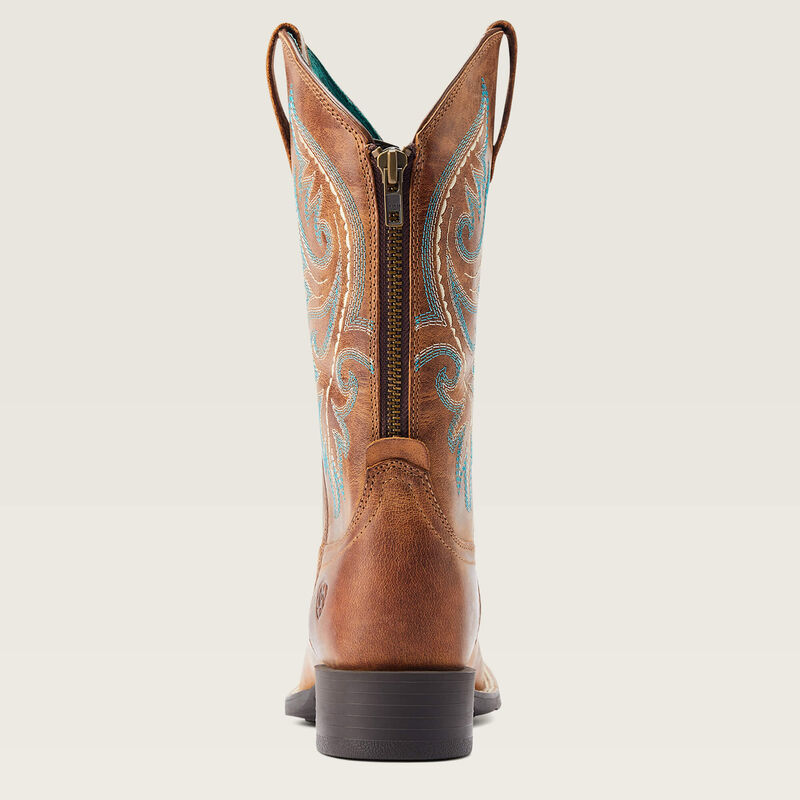 Ariat WMS Round Up Back Zip Western bruna dam boots